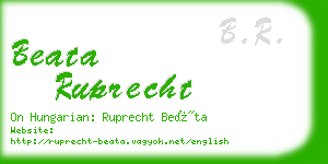 beata ruprecht business card